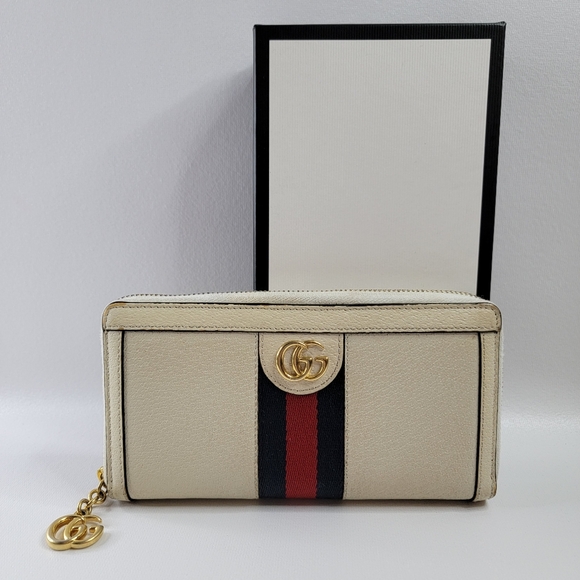 Gucci Handbags - GUCCI GG Ophidia Leather Zippy Long Wallet